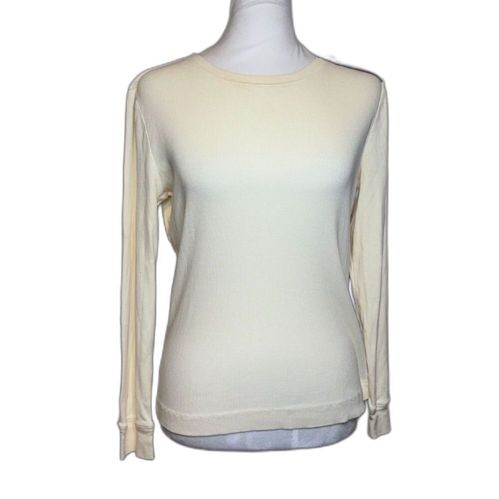 Lauren Ralph Lauren Patch Cream Long Sleeve Top Womens Designer